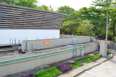 Estação de Tratamento de Efluentes – Central de Saneamento Szachna Eliasz Cynamon, no Campus Manguinhos, Fiocruz Rio de Janeiro